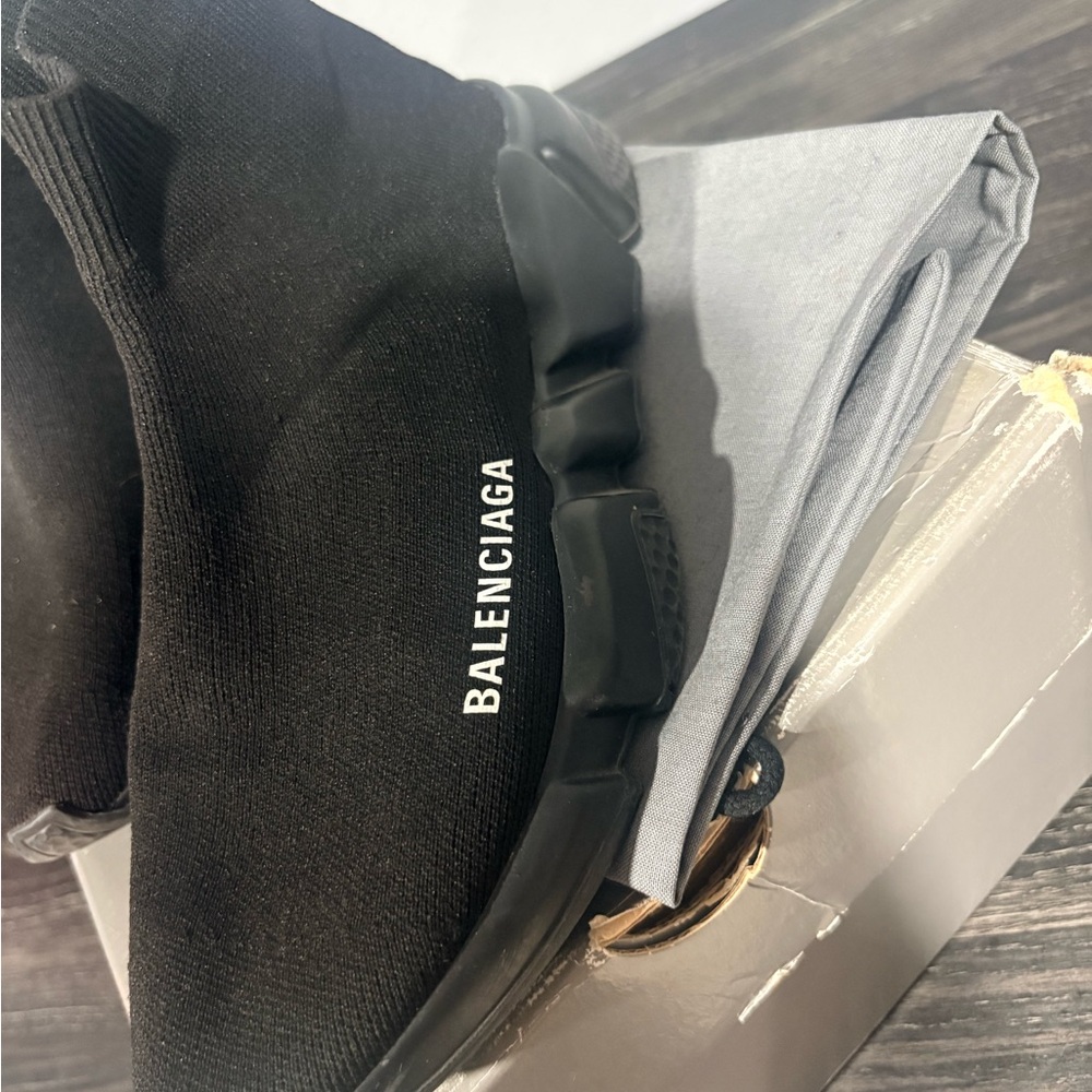 Balenciaga Black Speed Trainer Sock Sneakers - Picture 4 of 4